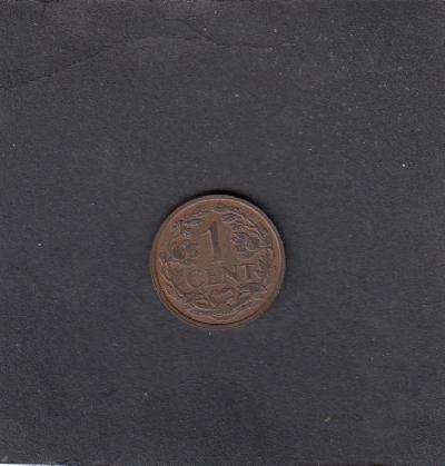 Beschrijving: 1 Cent WILHELMINA 